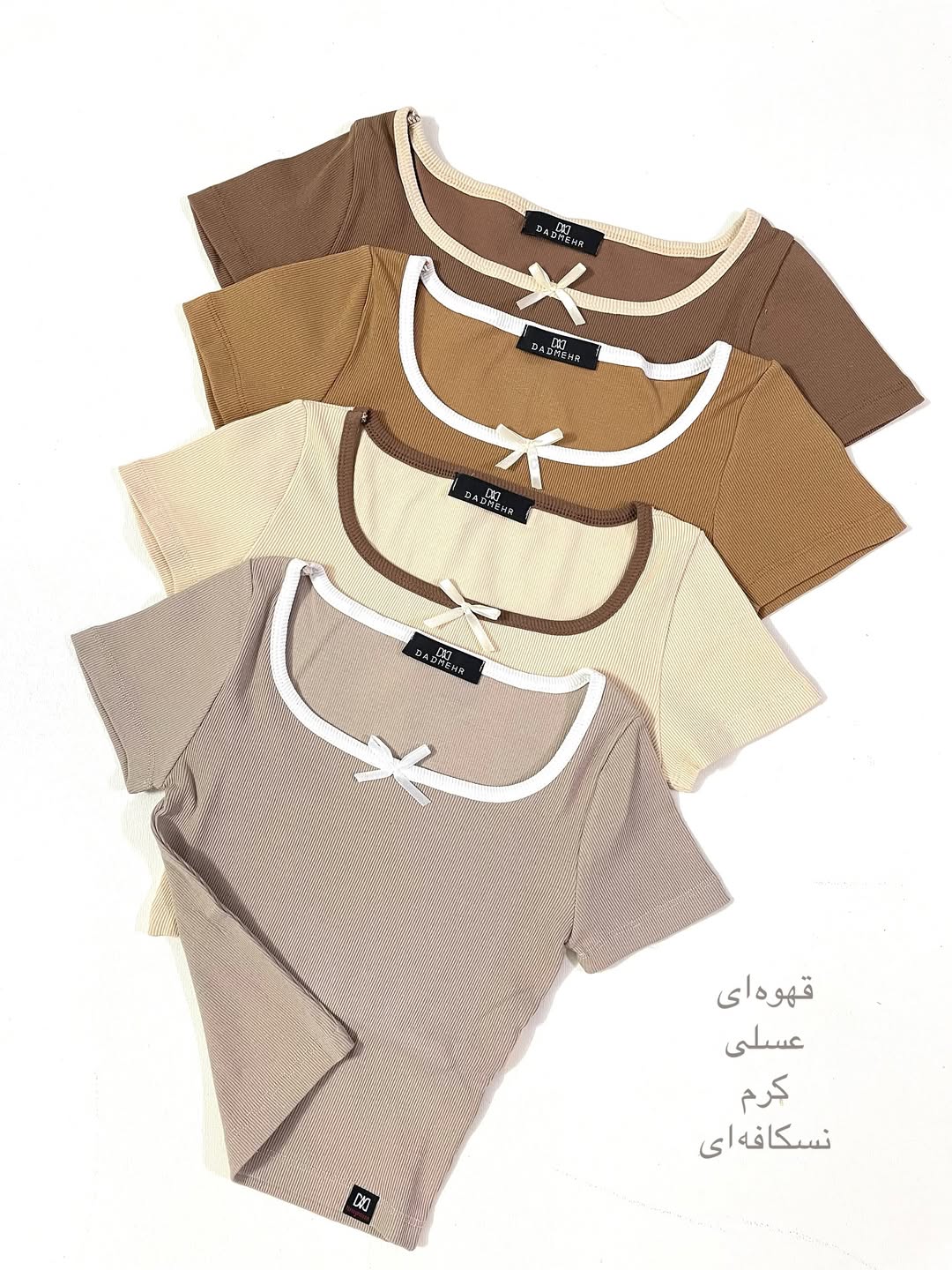 کراپ یقه خشتی پاپیون فری سایز ۳۶تا۴۲